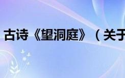 古诗《望洞庭》（关于古诗《望洞庭》介绍）