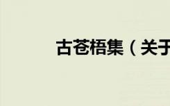 古苍梧集（关于古苍梧集介绍）