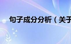 句子成分分析（关于句子成分分析介绍）