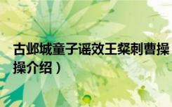 古邺城童子谣效王粲刺曹操（关于古邺城童子谣效王粲刺曹操介绍）
