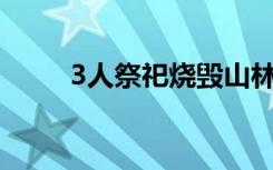 3人祭祀烧毁山林被罚种2000棵树