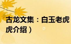 古龙文集：白玉老虎（关于古龙文集：白玉老虎介绍）