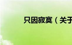 只因寂寞（关于只因寂寞介绍）