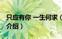 只应有你 一生何求（关于只应有你 一生何求介绍）