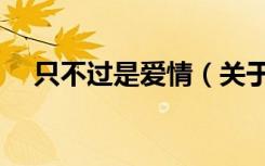 只不过是爱情（关于只不过是爱情介绍）