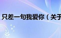 只差一句我爱你（关于只差一句我爱你介绍）