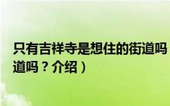 只有吉祥寺是想住的街道吗？（关于只有吉祥寺是想住的街道吗？介绍）