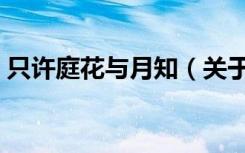 只许庭花与月知（关于只许庭花与月知介绍）