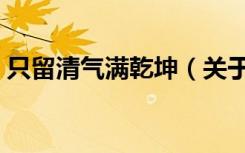 只留清气满乾坤（关于只留清气满乾坤介绍）
