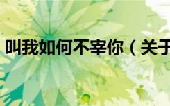 叫我如何不宰你（关于叫我如何不宰你介绍）