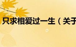 只求相爱过一生（关于只求相爱过一生介绍）