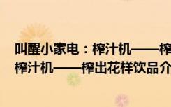 叫醒小家电：榨汁机——榨出花样饮品（关于叫醒小家电：榨汁机——榨出花样饮品介绍）