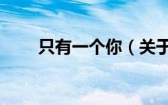 只有一个你（关于只有一个你介绍）