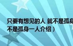 只要有想见的人 就不是孤身一人（关于只要有想见的人 就不是孤身一人介绍）