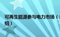可再生能源参与电力市场（关于可再生能源参与电力市场介绍）