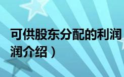可供股东分配的利润（关于可供股东分配的利润介绍）
