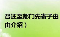 召还至都门先寄子由（关于召还至都门先寄子由介绍）