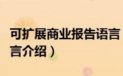 可扩展商业报告语言（关于可扩展商业报告语言介绍）
