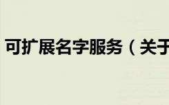 可扩展名字服务（关于可扩展名字服务介绍）