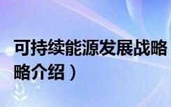 可持续能源发展战略（关于可持续能源发展战略介绍）