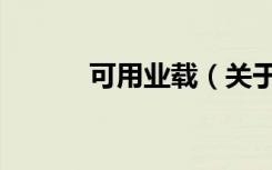 可用业载（关于可用业载介绍）