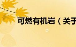 可燃有机岩（关于可燃有机岩介绍）