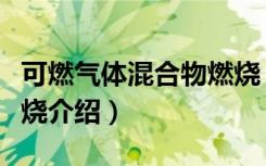 可燃气体混合物燃烧（关于可燃气体混合物燃烧介绍）