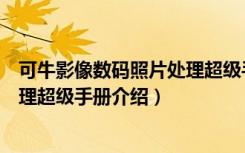 可牛影像数码照片处理超级手册（关于可牛影像数码照片处理超级手册介绍）