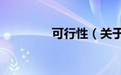 可行性（关于可行性介绍）