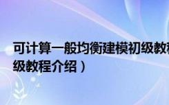 可计算一般均衡建模初级教程（关于可计算一般均衡建模初级教程介绍）