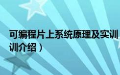 可编程片上系统原理及实训（关于可编程片上系统原理及实训介绍）