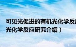 可见光促进的有机光化学反应研究（关于可见光促进的有机光化学反应研究介绍）