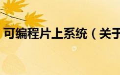 可编程片上系统（关于可编程片上系统介绍）