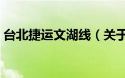 台北捷运文湖线（关于台北捷运文湖线介绍）