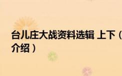 台儿庄大战资料选辑 上下（关于台儿庄大战资料选辑 上下介绍）