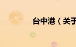 台中港（关于台中港介绍）