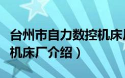台州市自力数控机床厂（关于台州市自力数控机床厂介绍）