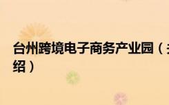 台州跨境电子商务产业园（关于台州跨境电子商务产业园介绍）