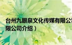 台州九眼泉文化传媒有限公司（关于台州九眼泉文化传媒有限公司介绍）