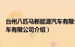 台州八匹马新能源汽车有限公司（关于台州八匹马新能源汽车有限公司介绍）