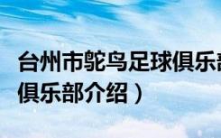 台州市鸵鸟足球俱乐部（关于台州市鸵鸟足球俱乐部介绍）