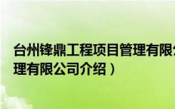 台州锋鼎工程项目管理有限公司（关于台州锋鼎工程项目管理有限公司介绍）