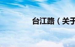 台江路（关于台江路介绍）
