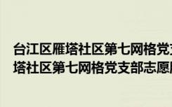 台江区雁塔社区第七网格党支部志愿服务队（关于台江区雁塔社区第七网格党支部志愿服务队介绍）