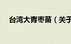 台湾大青枣苗（关于台湾大青枣苗介绍）