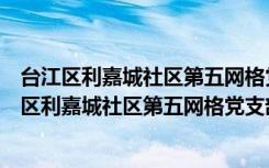 台江区利嘉城社区第五网格党支部志愿者服务队（关于台江区利嘉城社区第五网格党支部志愿者服务队介绍）