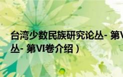 台湾少数民族研究论丛- 第Ⅵ卷（关于台湾少数民族研究论丛- 第Ⅵ卷介绍）