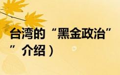 台湾的“黑金政治”（关于台湾的“黑金政治”介绍）