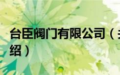台臣阀门有限公司（关于台臣阀门有限公司介绍）