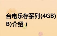 台电乐存系列(4GB)（关于台电乐存系列(4GB)介绍）